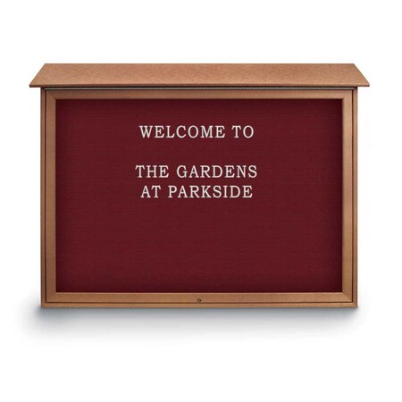United Visual Products Indoor Enclosed Combo Board, 42"x32", White Frame/White Porc & Pumice UVCB4232W-WHTPORC-PUMICE